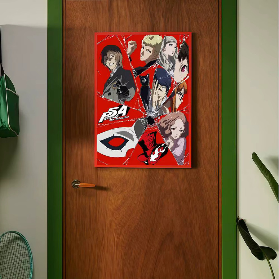 Bilibili Persona 5 selbstklebendes Poster im Vintage-Stil, mehrfarbig, rechteckig - Bild 4