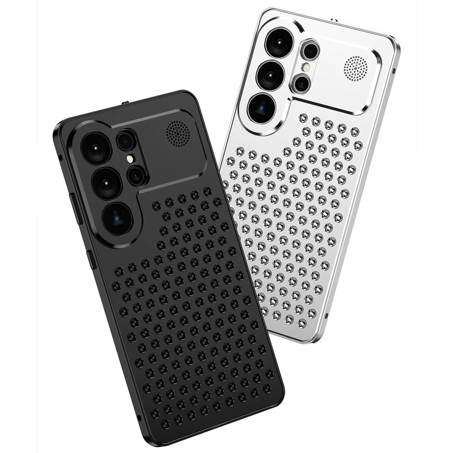 Xeber Aluminium-Handyhülle mit Duftfunktion und Wärmeableitung für Samsung S23 S24 S25 S26 Ultra in Silver oder Black mit Linsenschutz und Stoßfestigkeit - Bild 4