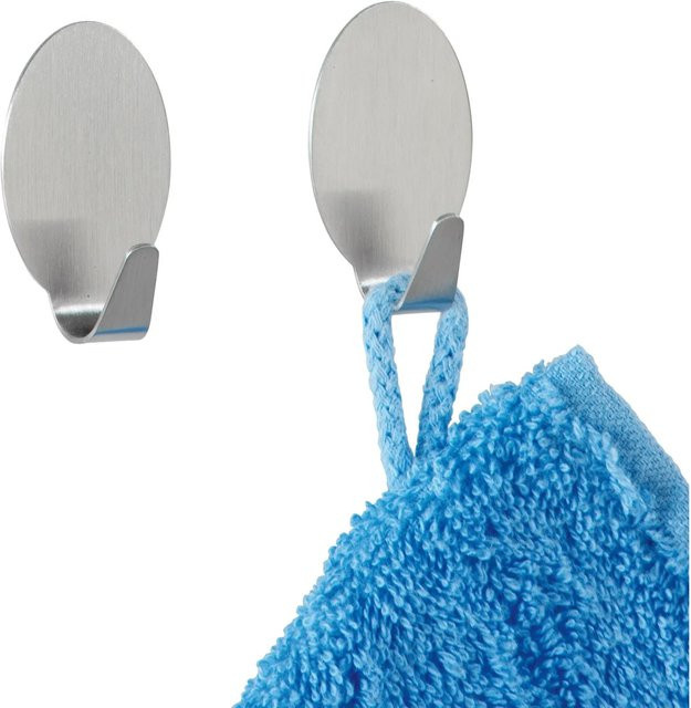 Wenko Maxihaken Strip-it 2er-Set aus Edelstahl in Silber matt - Bild 1