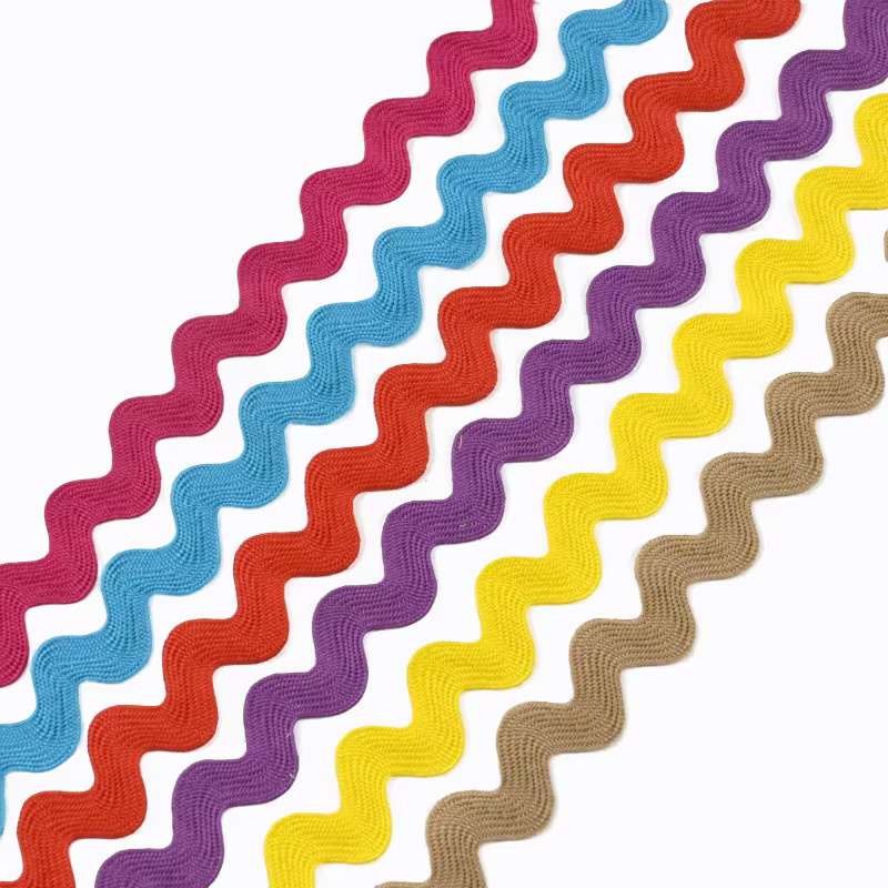 Meetee Gewelltes Spitzenband aus Polyester für Kostüme und Dekorationen, Breite: 0,8 cm, Farben: Beige und Multicolour - Bild 4