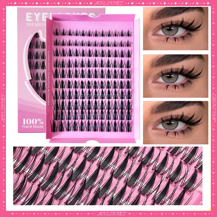 Anlinnet Wimpern-Büschel Mix, 10-18mm, Unisex - Bild 3