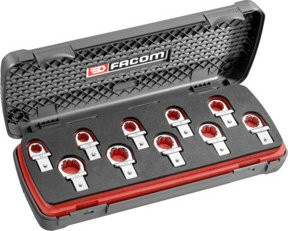 Facom Ringschlüsseleinsätze 14x18mm, 10-teiliges Set, Silber - Bild 1