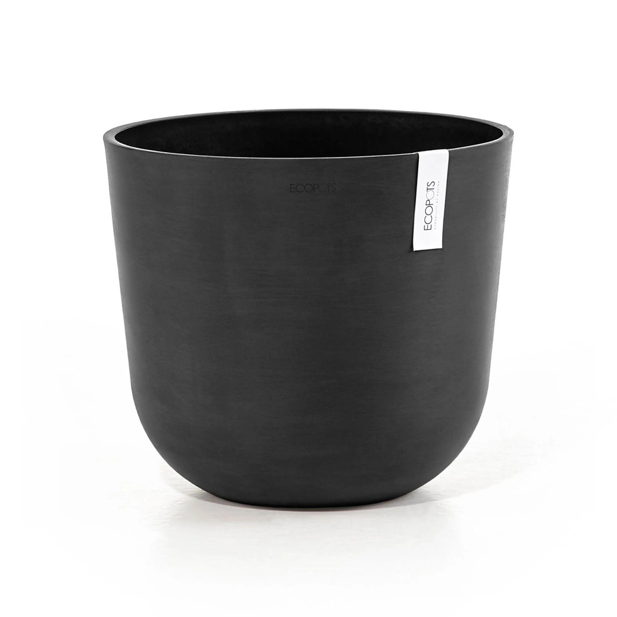 Ecopots Pflanztopf Oslo Dunkelgrau rund aus recyceltem Kunststoff, Durchmesser: 35 cm, Höhe: 30,5 cm - Bild 2