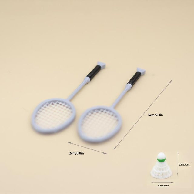 Binchi Badminton Schläger Set, Mini Sport Simulationsszene, Zubehör, ab 6 Jahren - Bild 1