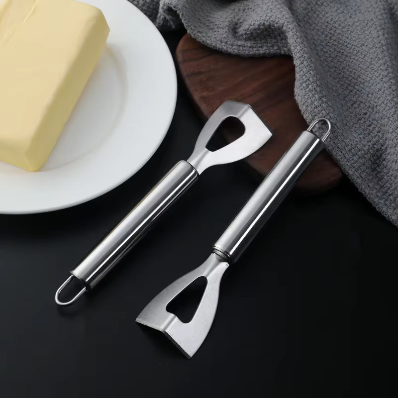Edelstahl Käsemesser und Butterstreicher in Silber für die Küche - Bild 4