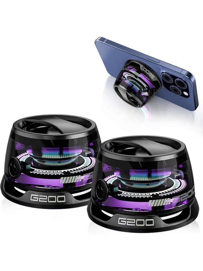 VIKEFON HECATE G200 Tragbarer Bluetooth-Lautsprecher mit RGB-Beleuchtung und Magnetfunktion in Schwarz - Bild 4