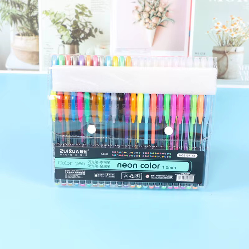 48er Set Metallic Glitter Gelstifte in Multicolour für Schule, Büro und Kunst zum Zeichnen und Malen - Bild 1