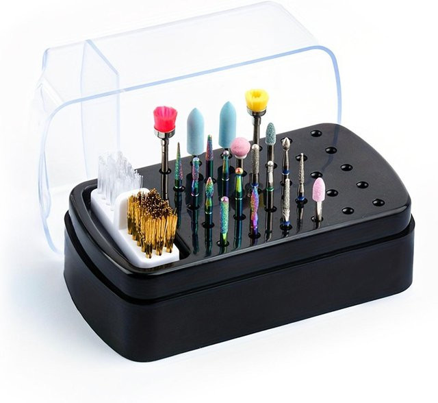 Elestagequipment Nagellackkopf-Organizer, Schwarz - Bild 1