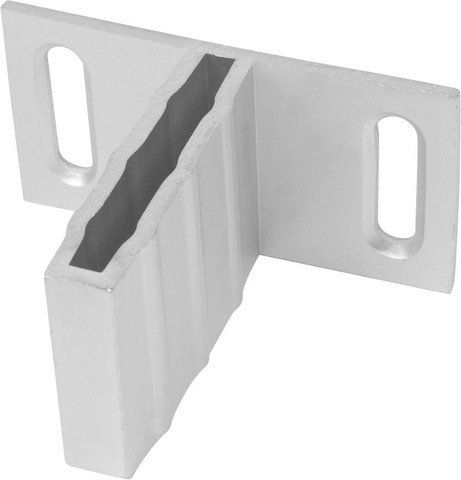 T-Beschlagset aus Aluminium mit 6 Haltern in Silber - Bild 1