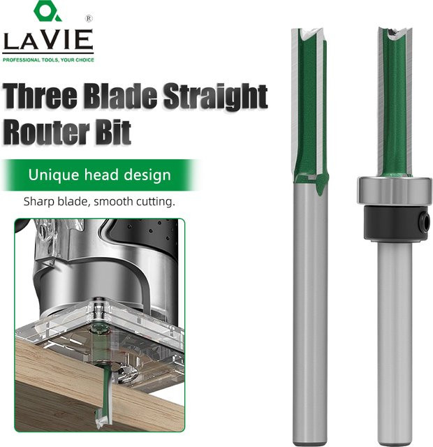 LAVIE Lagerfräser H06002Z30 mit 3 Nuten und 6 mm Schneidbreite, 1/4 Zoll Schaft, Farbe: Silber - Bild 1