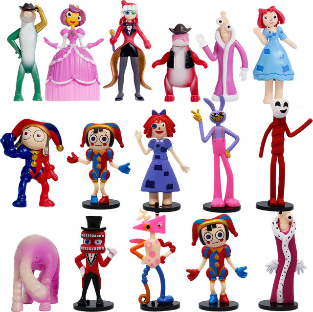 Bandai Zirkus-Digital-Anime-Figuren Ragatha/Jax/Pomni, Actionfiguren, 8-teiliges Set - Bild 1