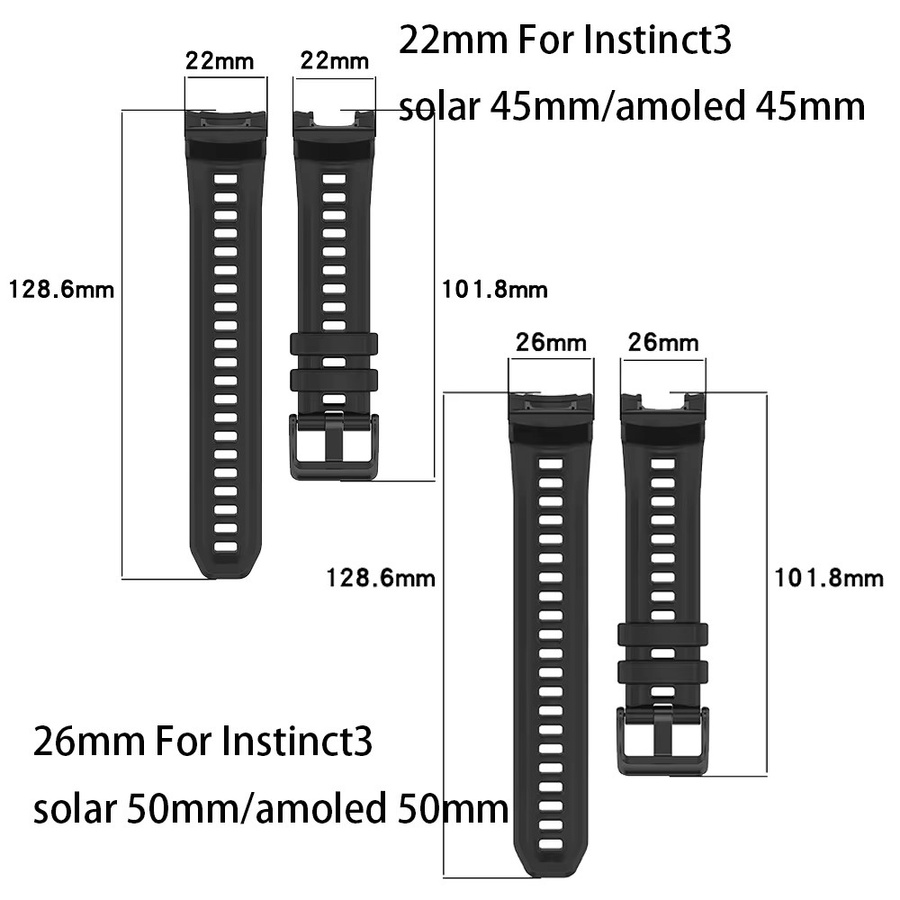 Garmin Uhrenarmband Silikon, Schwarz, Unisex - Bild 4