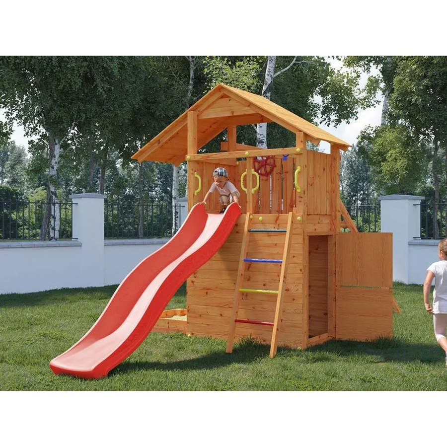 Fungoo Spielturm Smart 7 in Teakfarben - Bild 2