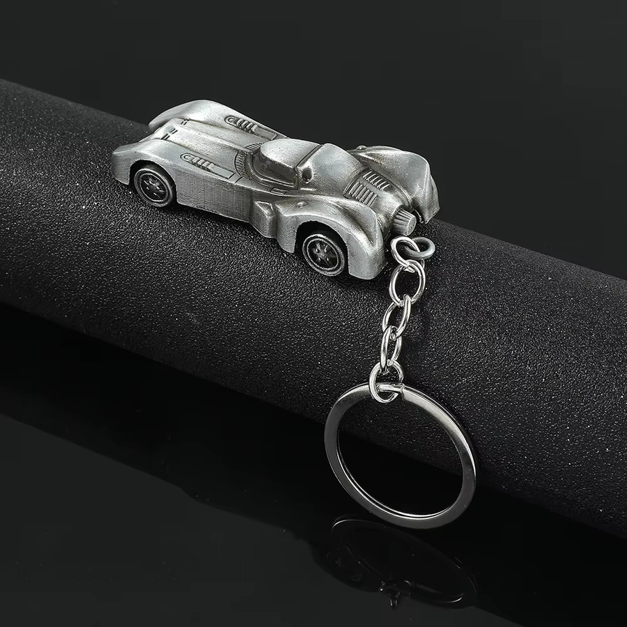 Bandai Schlüsselanhänger, Fledermaus-Auto-Motiv, Silberfarbe, Herren - Bild 3