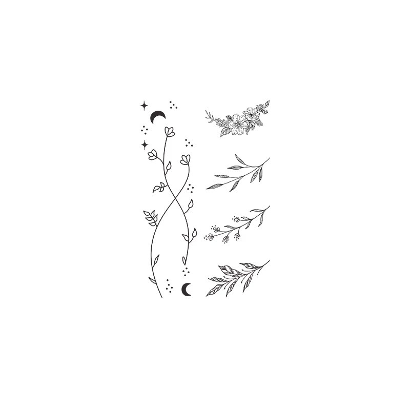 JKCODE TATTOO Mehndi-Design Semi-permanente Tattoos, Unisex - Bild 5
