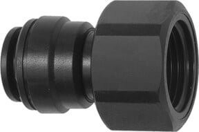 Riegler Aufschraubverbinder aus POM in Schwarz, G 3/8, für Schlauch-Außendurchmesser 8 mm - Bild 1