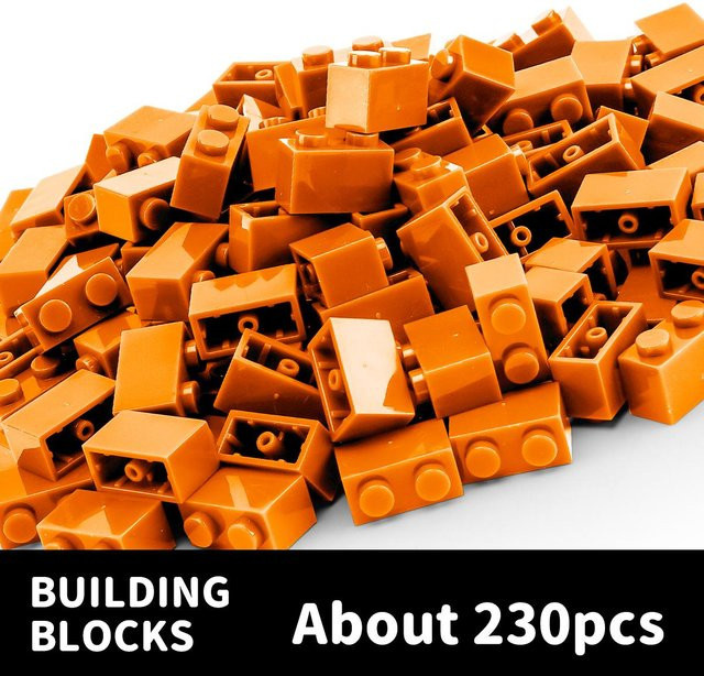 Yiran toy High Brick 1x2 Bausteine, Mehrfarbig, Orange, ab 0 Jahren - Bild 1