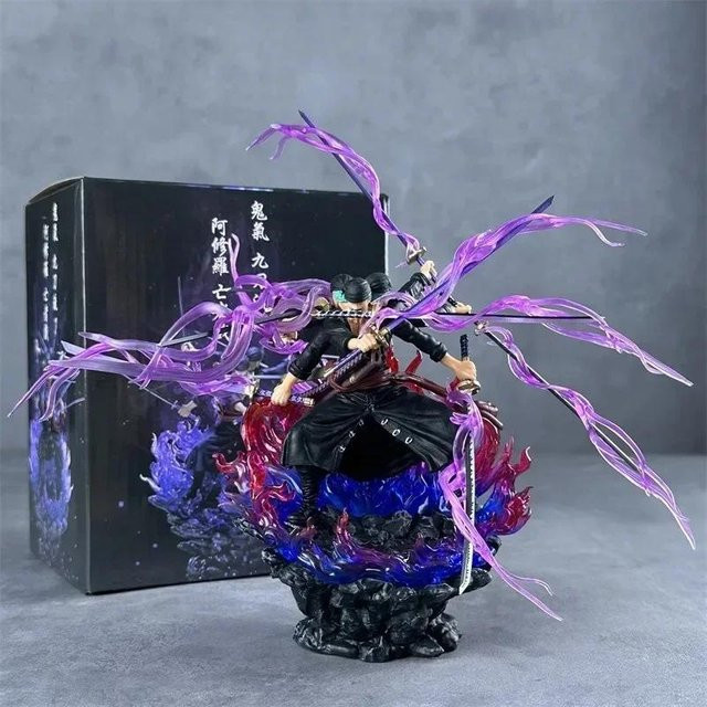 Yiran toy 1 One Piece Roronoa Zoro Modell Figur Wano Onigashima 9 Schwerter Stil Action Figur PVC Statue 24cm - Bild 1