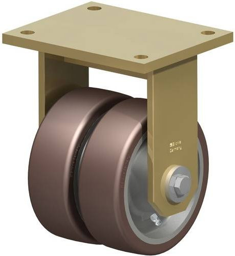 Blickle Doppel-Bockrolle BSD-GB 150K-35 aus verzinktem Stahl mit Rad-Durchmesser 150 mm und einer Tragfähigkeit von max. 1400 kg - Bild 1
