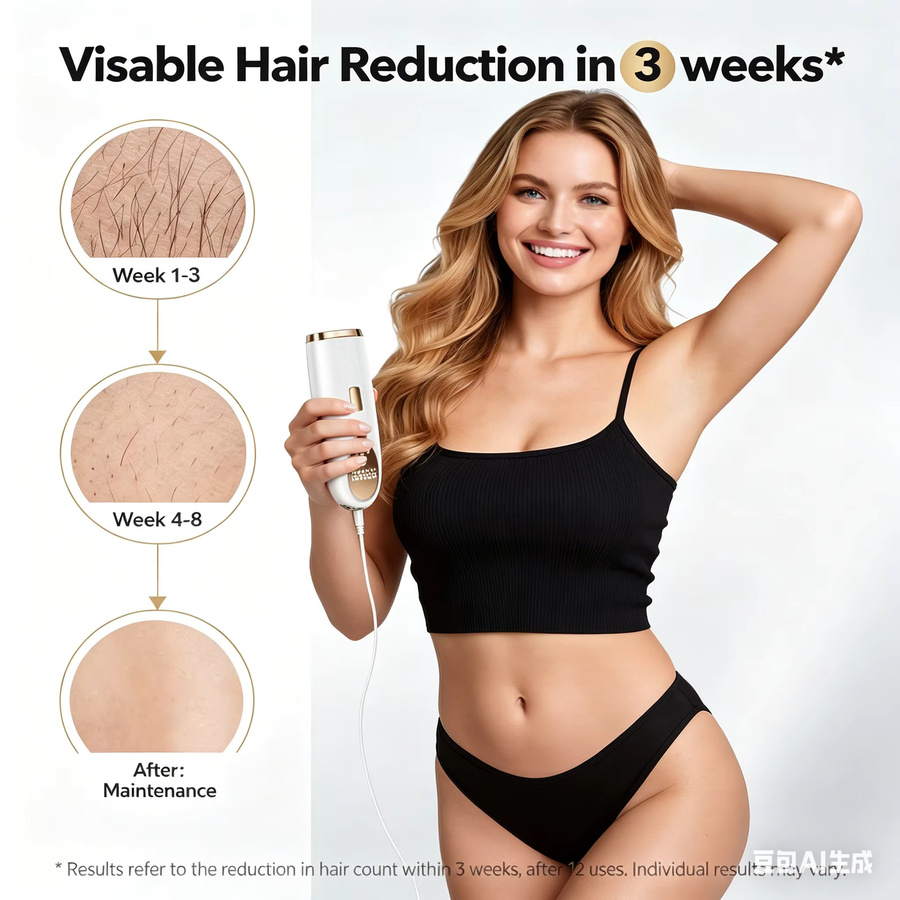 LYSMOSKI Eis-Laser-Haarentfernungsgerät IPL-Epilator, Gesicht und Körper - Bild 3