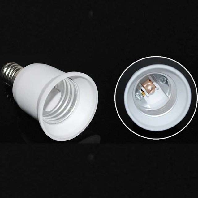 GGBEE E14 zu E27 Lampenfassung Konverter Adapter in Weiß - Bild 1