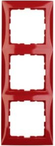 Berker Rahmen 3-fach rot/glas flush built-in - Bild 1