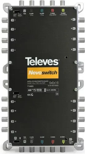 Televes SAT Multischalter MS516NCQ NEVO 5 in 16 mit NT quad kaskadierbar in Schwarz - Bild 1