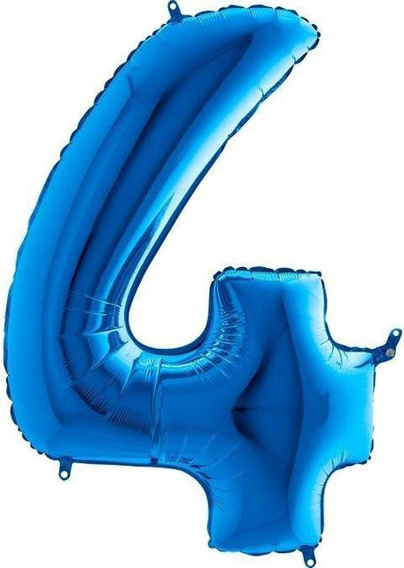 Grabo Blauer Zahlen-Folienballon, 102 cm - Bild 1