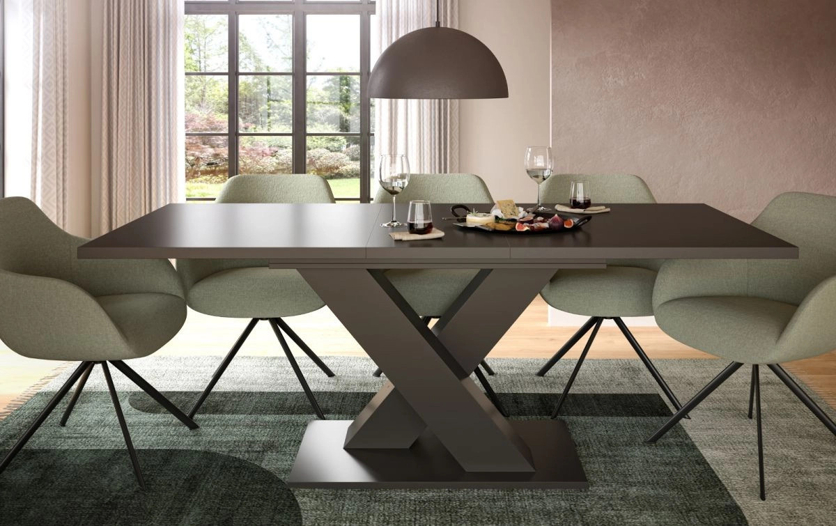 Ausziehbarer Esstisch Inn.Furn in Grau, modern und rechteckig, Breite: 150 cm bis 190 cm - Bild 5