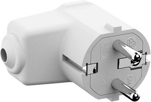 Bachmann Schutzkontakt-Winkelstecker aus Kunststoff in Weiß IP20 - Bild 1