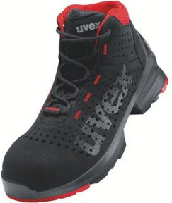 Uvex Sicherheitsschuhe Stiefel S1 in Schwarz Rot Größe 50 Weite 10 - Bild 1