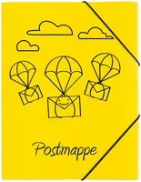 PAGNA Eckspanner Postmappe A4 Gelb mit Gummiband - Bild 1