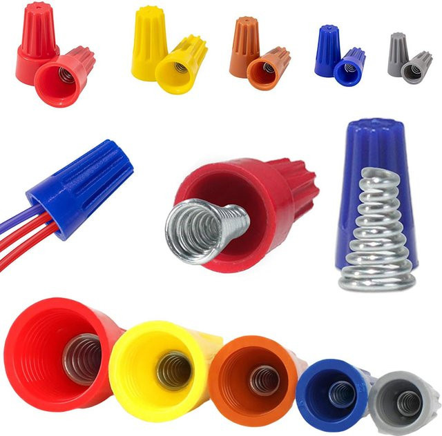 Bunte elektrische isolierte Crimp Twist Terminal Schnellverbindungsklemmen in Blau und Multicolour - Bild 1