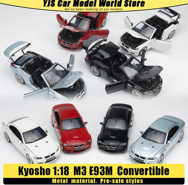 Kyosho M3 E93M Cabrio-Version, Metallautomodell, 1:18, Schwarz - Bild 1