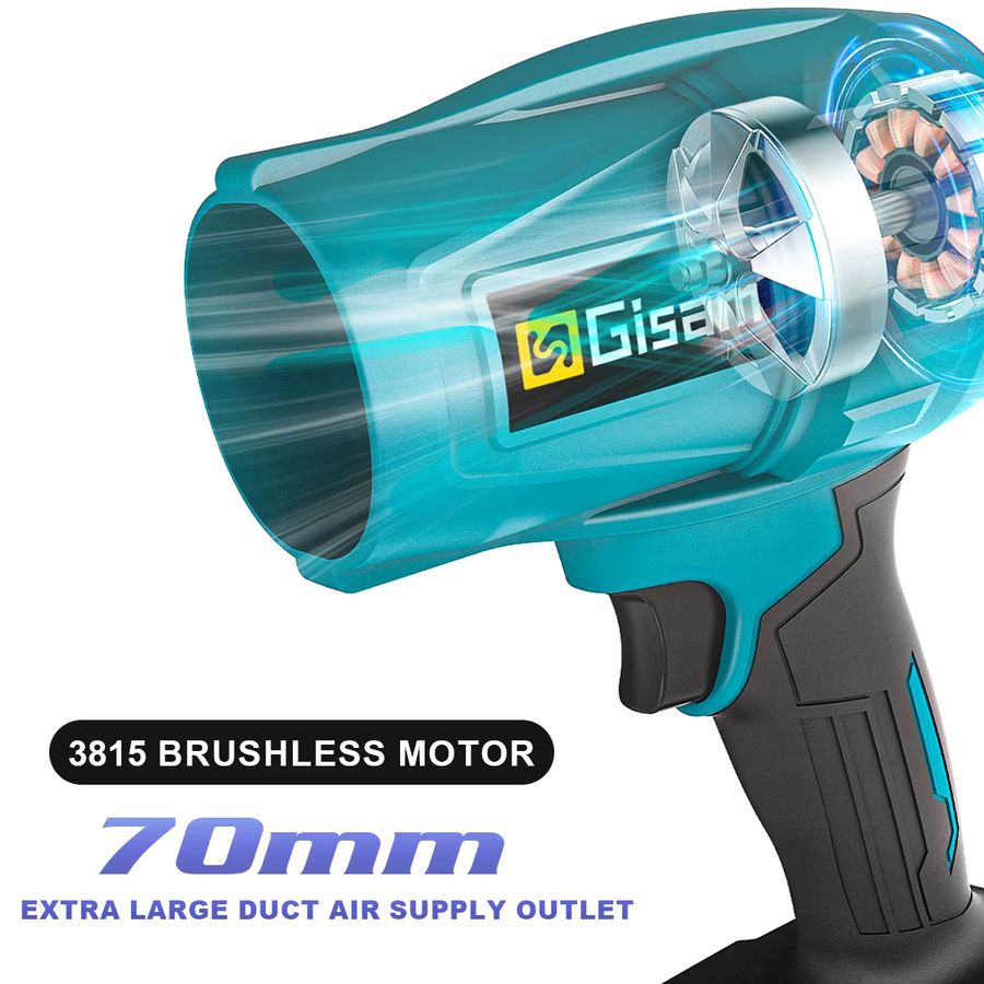 GΣ Bürstenloser elektrischer Turbogebläse Laubbläser und Staubbläser für Makita LXT 18 V Akku - Bild 4