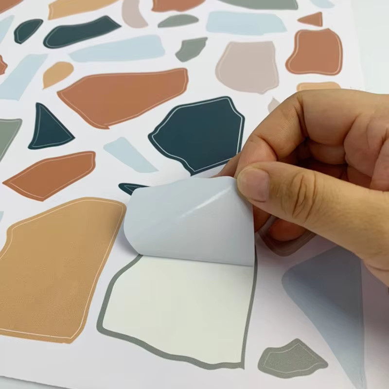 BRUP Wandaufkleber mit unregelmäßigen geometrischen Mustern in Multicolour für Wohnzimmer, Schlafzimmer und Klassenzimmer - Bild 2