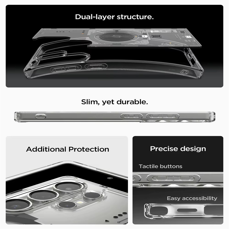 Spigen Ultra Hybrid Magnetische Softcase für Samsung Galaxy S25 Ultra, S24 und S23 Ultra Plus, Transparente MagSafe Hülle - Bild 5