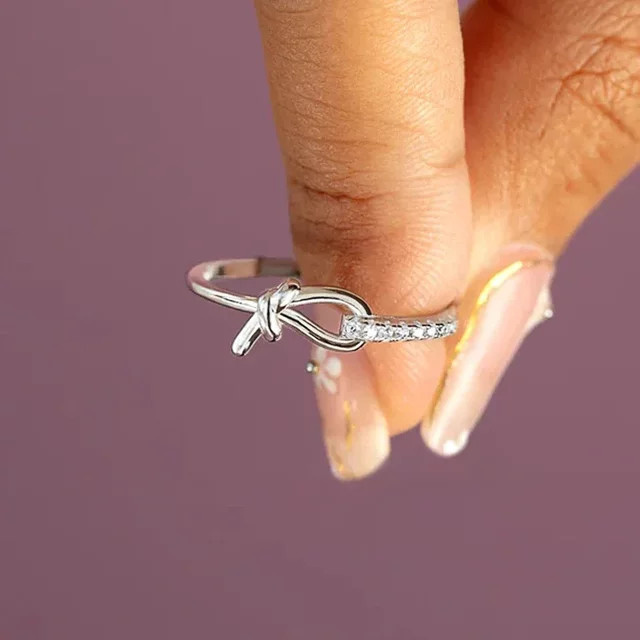Huitan Fingerring, Silber, Kristall, Zirkonia, Damen - Bild 1