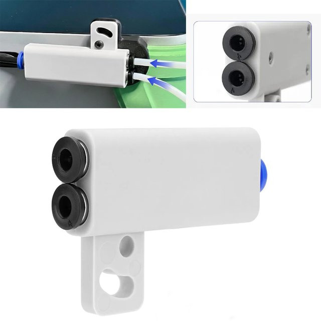 Bambu Lab 2-in-1 Port-Adapter Filamentrohr-Adapter Erweiterungsanschluss für FDM 3D-Drucker, Weiß - Bild 1