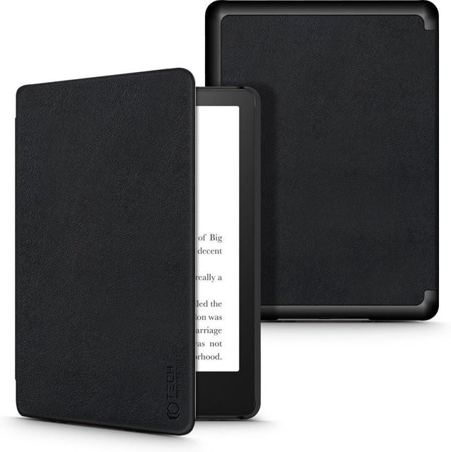 Tech-Protect SmartCase Hülle für Amazon Kindle Paperwhite 5 Zoll, Schwarz - Bild 1