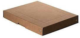 Falken Archivbox PureBox Nature A4 in Braun aus FSC-Pappe mit Beschriftungsfeld, B: 24 cm, H: 4 cm, T: 32 cm - Bild 2