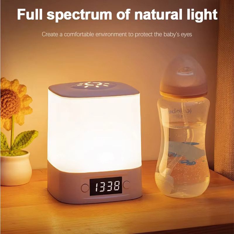 Feimefeiyou LED Tischlampe wiederaufladbar in Weiß mit Warmweißem Licht für Kinderzimmer und Schlafzimmer - Bild 3