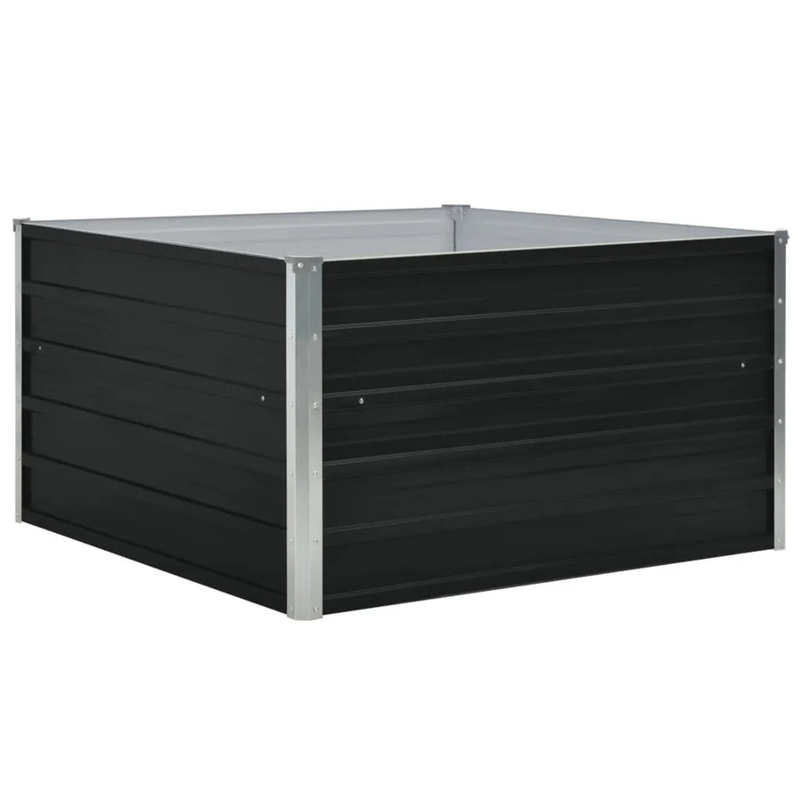 Furnicato Hochbeet aus verzinktem Stahl in Anthrazit, B/T/H: 100 x 100 x 45 cm - Bild 2