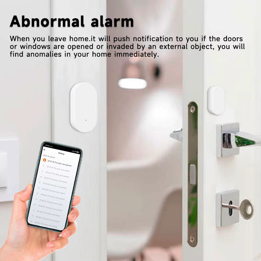 Tuya Smart Zigbee 3.0 Tür- und Fenstersensor in Weiß, Magnetkontaktalarm für Home Assistant und Z2MQTT Smart Home Security - Bild 3