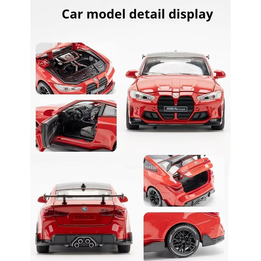 RMZ city M4 Rennstrecken-Version Automodell, 1:32, mit Licht und Sound, Aluminiumkarosserie - Bild 3
