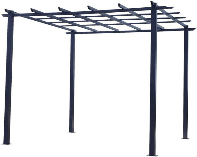 Outsunny Rosenpavillon aus Metall in Schwarz als Rankgitter und Rosenbogen mit B/H/L: 295 x 230 x 297 cm - Bild 1