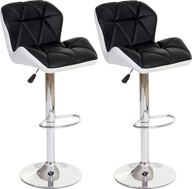 2er-Set Barhocker MCW-A92 höhenverstellbar aus Kunstleder und Stahl in Schwarz - Bild 1