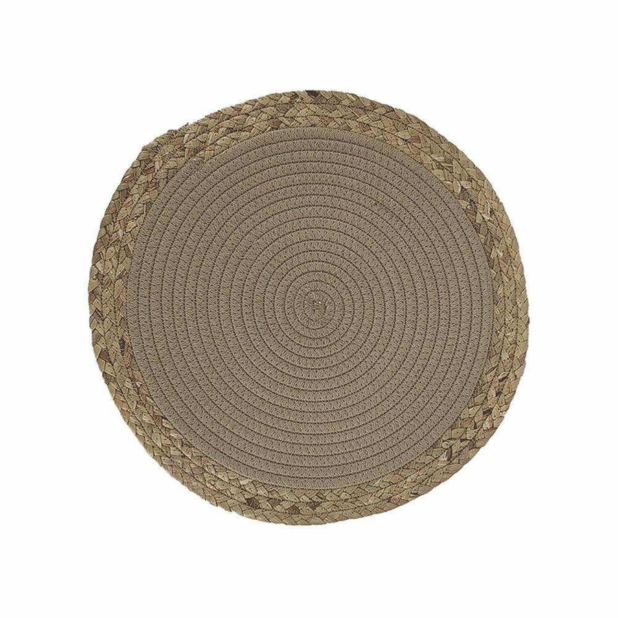 Platzset Jardim von House of Nature in Beige mit natürlichen Gräsern, rund, Durchmesser: 37 cm - Bild 1