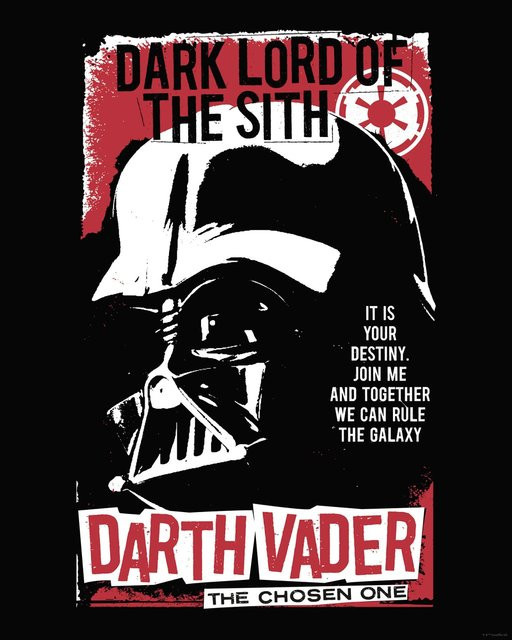 Komar Wandbild Star Wars Darth Vader The Chosen One, Farbe: Rot und Schwarz, Breite: 40 cm, Höhe: 50 cm - Bild 1
