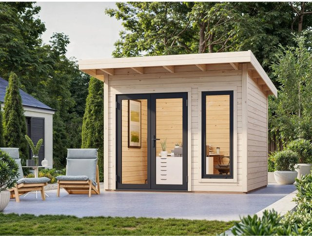 Palmako Gartenhaus Aurelia aus Fichtenholz mit Pultdach in Natur - Bild 1